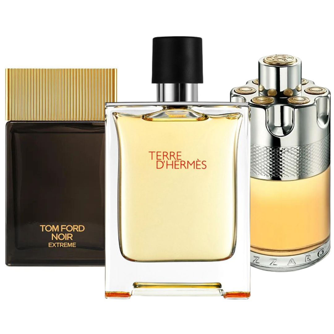 BLACK FRIDAY Combo de 3 Perfumes: Terre d’Hermès, Azzaro Wanted y Tom Ford Noir Extreme - 100ml